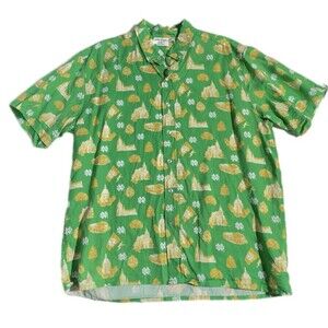 Uscape Apparel Notre Dame Button Up Shirt Mayor Kelly Green Irish Men’s Size L